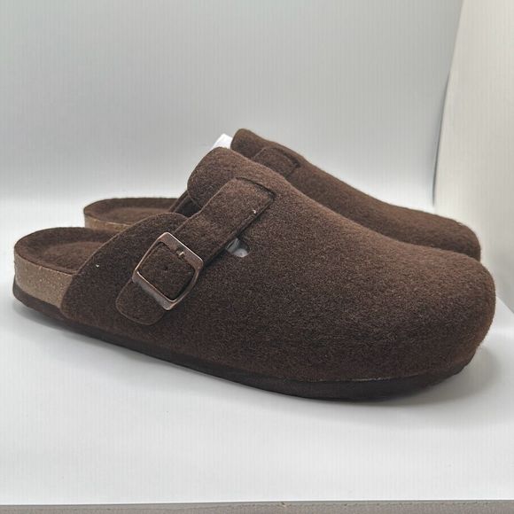 CUSHIONAIRE Womens Clog 11 BROWN WOOL - Picture 1 of 7